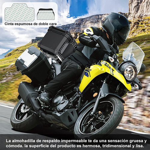 45l Moto Equipaje Trasero Aleacin De Aluminio Caja De Casco Foto 2