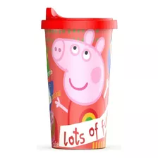 Vaso Tapa Tomadora Peppa Pig Grande Licencia Oficial 400ml