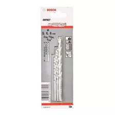 3 Brocas P/ Concreto - 5mm / 6mm / 8mm - Original Bosch