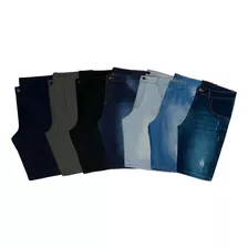 Kit 7 Bermudas Jeans Masculina Sarja Plus Size Brim 50 Á 66