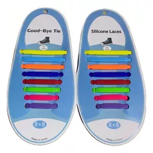 12 Cordones Elásticos Multicolores Para Tenis O Zapatos