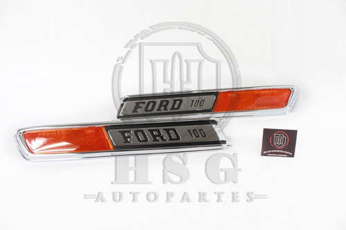 Emblemas Cofre Ford F100 1968-1972 Originales Par Foto 6