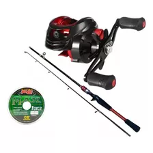 Kit Pesca Carretilha Maruri Montana Ds 10000+vara E Linha 