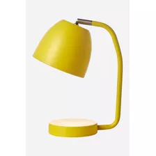 Lámpara Mesa Pequeña 28cm Amarillo Apto Led Diseño Teo Ikon