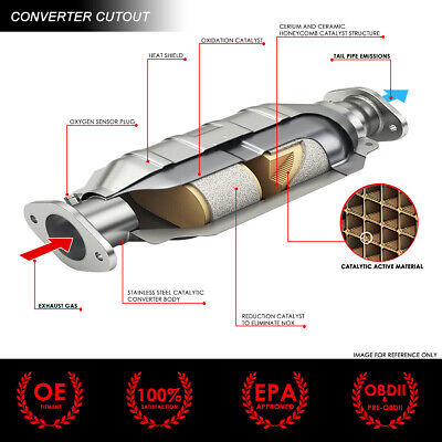 For 01-05 Honda Civic Dx Lx Gx Hx 1.7l Catalytic Convert Ddq Foto 3