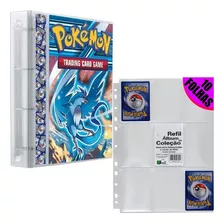 Pasta Fichário Álbum Cards Cartas Pokémon Articuno 10 Folhas