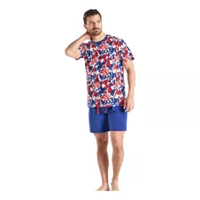 Pijama Algodón Hombre Verano Universidad De Chile C1 Top