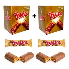 Kit 2 Caixas Chocolate Twix Com 60 Unidades Doce Atacado