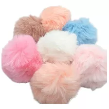 Pompom Bolinha Pelúcia Cor Sortida - 80mm - 10 Peças