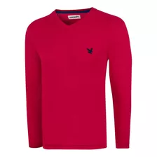 Playera Vestir Caballero Ark 1300 Rojo Manga Larga 91557 S6