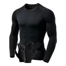 Remera Termica Camiseta + Guantes Termico Primera Piel Pro 