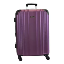 Mala De Viagem Média 23kg Mundi 360 Abs Rígido Cadeado Fixo Cor Roxo