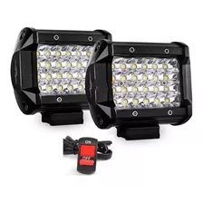 2 Exploradoras Led Rompe Niebla 24 Led 16000lm Moto/carro Al