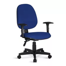 Cadeira Gerente Turim Giratória Back Com Braços Azul