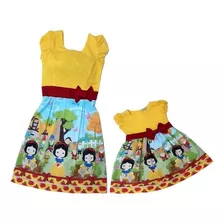 Kit Mãe E Filha Branca De Neve Baby Com Manga