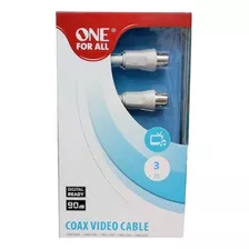 Cable Coaxil 3mts One For All Cc3112 Flexible Macho Hembra