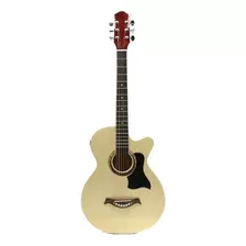Guitarra Electroacústica Femmto Ag003 Para Diestros Natural Arce Brillante