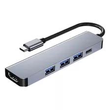 Hub Usb Tipo C Adaptador 4k Hdmi Usb 3.0 Para Portátiles