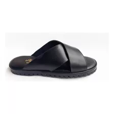 Chinelo De Quarto Em Couro Ref51 , Masculino Slipper Confont