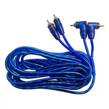 Cable Rca Audio 5 Metros Puntas 90° Grados Blauline Kta 