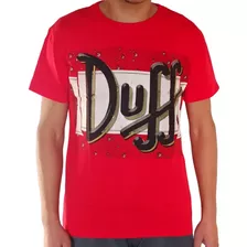 Remera Duff Roja Fluor (brilla En La Oscuridad) Full Dark