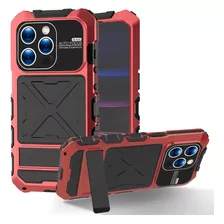 Funda iPhone 15 Uso Rudo Metal/tpu