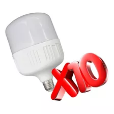 10 Focos Super Potente Led Bala 50w (500w) Luz Blanca 