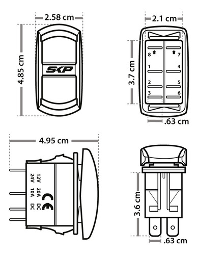 Switch Marino Tipo Rzr In/out - (on)-off-(on) Foto 4