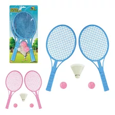 Jogo De Raquetes Infantil Com Peteca E 2 Bolas Badminton