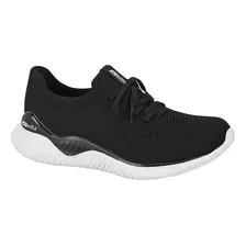 Tenis Academia Feminino Slip On Caminhada Actvitta Preto