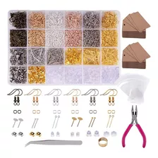 4443 Piezas Kit De Bisutería Para Hacer Aretes Gancho Joyas