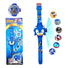 Relógio Infantil Digital Projeta 6 Imagens - Sonic Muito Top
