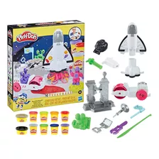 Set Play-doh Diversión Espacial Con Cohete De Juguete 3+ Color Blanco