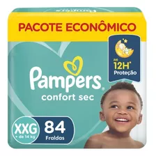 Fraldas Pampers Confort Sec Xxg 84 Un - 2 Pacotes Econômico