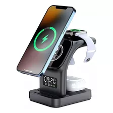 Carregador Sem Fio 5 Em 1 Para iPhone Smartwatch Fone Ouvido