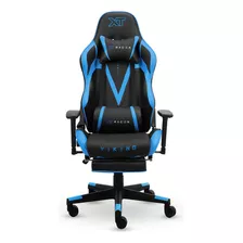 Cadeira Gamer Xt Racer Viking Series Com Apoio De Pés Azul