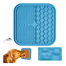 Tapete Anti Estres Ansiedad Lickmat Lamer Snack Perro Gato L Color Azul