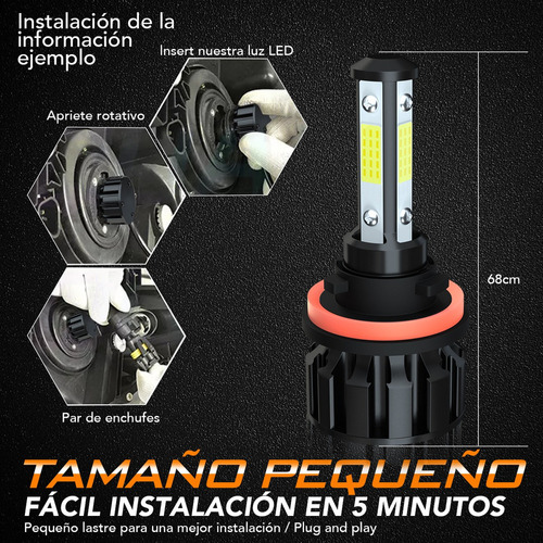 1 Kit De Faros Led 9005+h8/h9/h11 Y Luces Antiniebla H16 . Foto 9