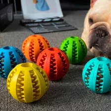 Bola Pra Cachorro Porta Petisco Brinquedo Pet Kit 3 Bolinhas Cor Sortidas