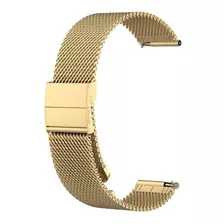 Malla Metalica Reloj 20 Mm P/smartwatch Colmi Dorado Backup