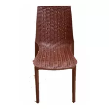 Oferta Silla Super Reforzada Simil Rattan Color Marron