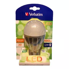 Lampara Led Bulbo Verbatim E27 220v 6,5w 3000°k 480lm