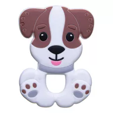 Mordedor Para Bebê De Silicone Cachorro Marrom - Giro Baby Cor Estampado