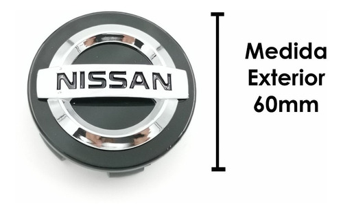 4 Tapas Para Rin Nissan Versa Sentra Altima 60mm Black Foto 4