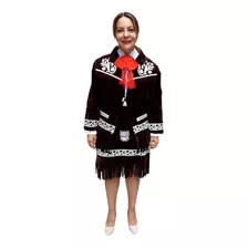 Vestido Regional De Tamaulipas Gamuza Para Mujer