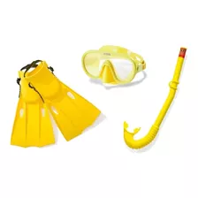 Mascara Buceo Set Snorkel Patas De Rana Mater Infantil Intex