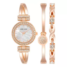 Reloj Con Brazalete De Cristal, Calidad Premium Para Mujer