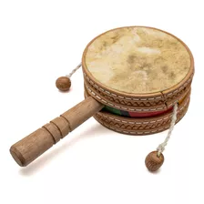 Cabuletê Tambor Pele De Couro Instrumento Percussão Infantil