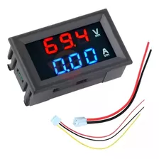 Amperímetro Voltímetro 0 100v 10a Dual Display Led Red Blue