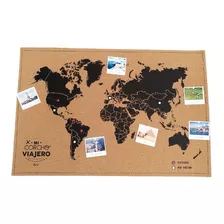 Mapa Mundi Corcho Viajeros Viajes Mundial Viajero Mundo 